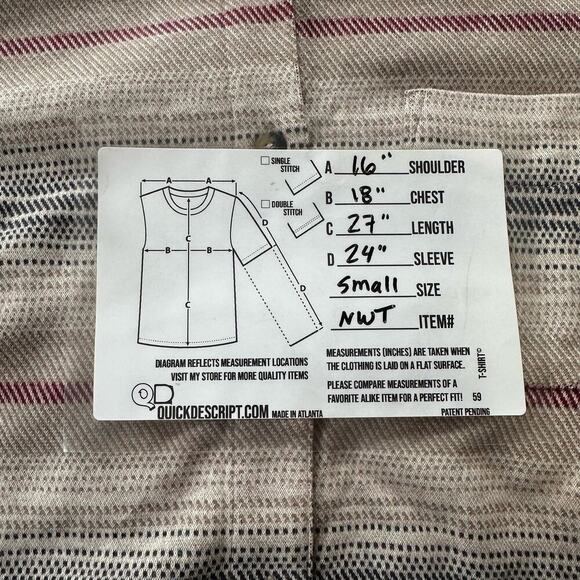 NWT Levitate 100% Organic Cotton Button Down, $98MRSP, Women's Small. - Picture 9 of 10